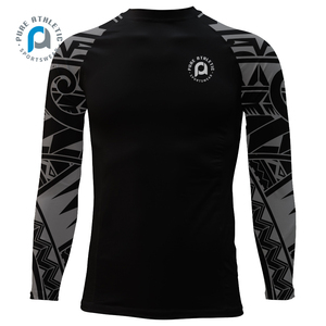 Tùy Chỉnh Thiết Kế Phát Ban Bảo Vệ Thăng Hoa In Ấn Nén Phòng Tập Thể Dục Áo Sơ Mi Của Người Đàn Ông Lướt Sóng Nén Áo Sơ Mi Thăng Hoa Cờ Mỹ - Product Image 4