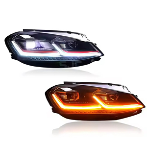 Cụm đèn pha <span class=keywords><strong>LED</strong></span> lắp đặt dễ dàng cho Volkswagen Golf <span class=keywords><strong>6</strong></span> MK6 2009-2012 nâng cấp đèn chạy ban ngày DRL xi nhan tuần tự đèn chạy nước - Product Image 1