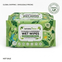 Lingettes humides jetables biodégradables OEM ODM sur mesure, fabricant de lingettes humides en fibres végétales