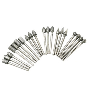 Tête de Meulage Diamant de 6mm, 20 Pièces, <span class=keywords><strong>pour</strong></span> Outils Rotatifs <span class=keywords><strong>Dremel</strong></span>, <span class=keywords><strong>Pierre</strong></span> de Verre, Jade - Product Image 4