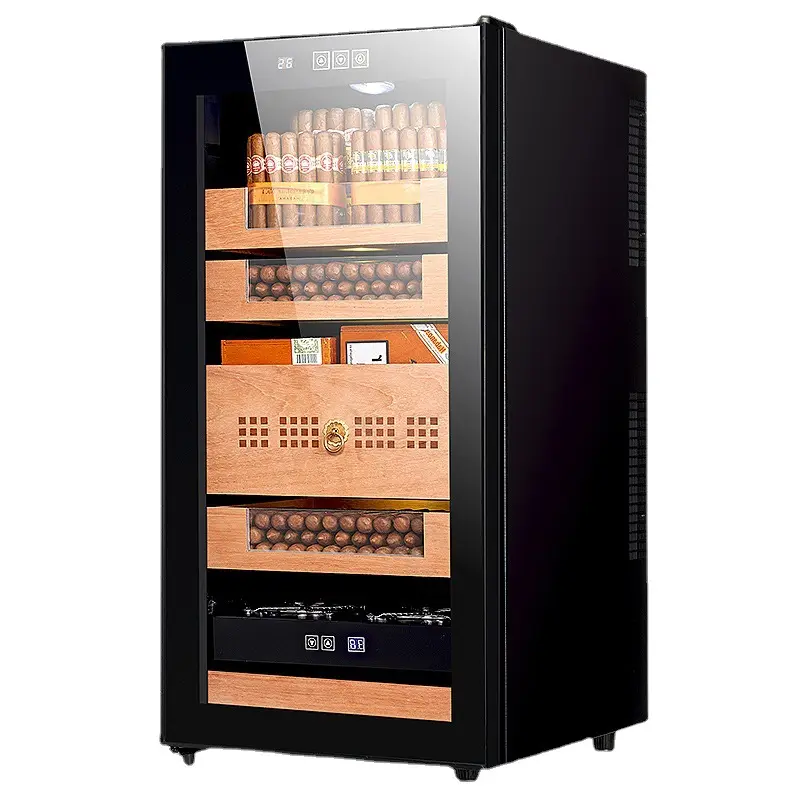 Anace compressore Cigar Cabinet fascia alta Humidor tabacco Display Digital sigari Cabinet con serratura