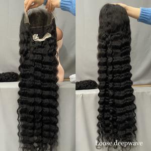 Pelucas de Cabello Humano con Encaje HD 13x6, Cutícula Alineada, Cabello Indio Virgen, Sin Pegamento, Ondulado, Brasileño - Product Image 3