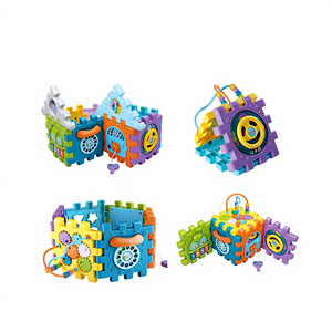 Cubo di Attività per Bambini 3D con 6 Lati, Gioco Educativo Musicale con Forme Geometriche, Labirinto di Perline e Ingranaggi - Product Image 3