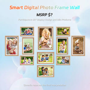 Cadre <span class=keywords><strong>photo</strong></span> numérique à bas <span class=keywords><strong>prix</strong></span>, écran tactile, compatible Android et iOS, résolution Full HD, tailles personnalisables pour partager des photos via - Product Image 2