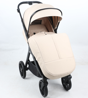 Vente en gros pas cher Poussette de voyage de luxe pour bébé Poussette 3 en 1 pour bébé avec couvre-pieds et sacs pour maman