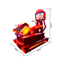 Machine de jeu d'arcade de course de simulateur de moto à pièces populaire amusant en bois et en métal divertissement pour enfants