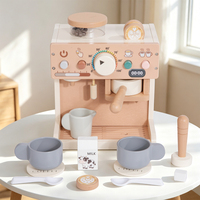 Jouets pour enfants, machine à café en bois, jeu d'imitation avec tasses et accessoires, appareil électroménager Montessori, jeu de rôle, certifié CE CPC