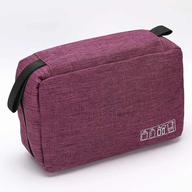 Wholesale Waterproof Large Mesh Cosmetic Bag Pink Women Make Up Toiletry Travel Bag with Hanging Hook