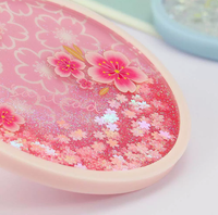 Acrylique Quicksand Sous-verres Creative Silicone Antidérapant Noël Flocon De Neige Sous-verres Mignon Rond Sous-verres Décorations Pour La Maison