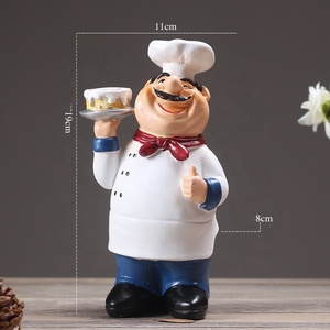 Estatua de <span class=keywords><strong>Chef</strong></span> para Decoración del Hogar, Adornos de Cocina, Figura de <span class=keywords><strong>Chef</strong></span> de Resina - Product Image 3