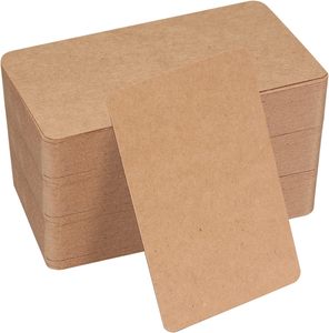 <span class=keywords><strong>France</strong></span> Carte en papier kraft vierge Vintage marron 9X5 cm Carte Flashcard, Carte de voeux Carte postale Enveloppe Jam - Product Image 1