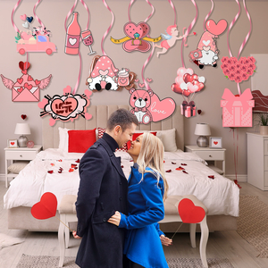 DAMAI Adorno Colgante Espiral para el Día de San Valentín, Estilo Americano, Corazón con Lazo, Decoración para Fiestas, Set de Manualidades de Papel con Temática de San Valentín 2026 - Product Image 5