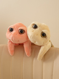 8cm simpatici grandi occhi piccola tartaruga peluche tartaruga portachiavi in morbido cotone bambola bambino Kawaii peluche portachiavi borsa - Product Image 3