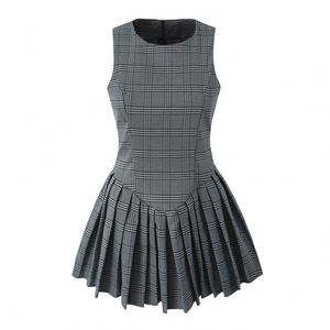 Wholesale Check Dress Pleated Maxi Dress With Ruffles | Alibaba.com