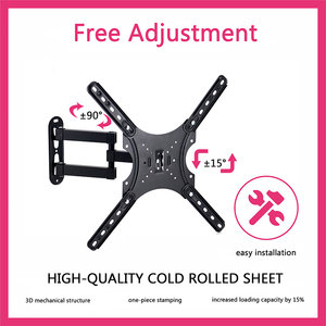 Support mural <span class=keywords><strong>TV</strong></span> à mouvement complet avec bras en acier extensible VESA 400*400 Support de support réglable Support <span class=keywords><strong>TV</strong></span> encastré - Product Image 2