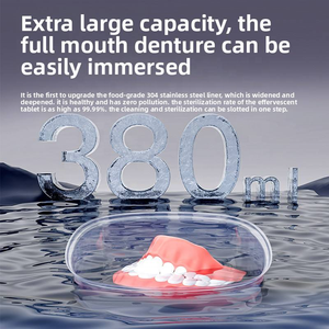 Nettoyeur à ultrasons amélioré 2026 avec technologie de dégazage UV pour prothèses dentaires, appareils orthodontiques et bijoux - Product Image 5
