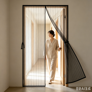 <span class=keywords><strong>Mosquitera</strong></span> Magnética Moderna de Grado Hotelero para Bebés, Fácil de Instalar en el Hogar, Cortina Magnética Suave para Puerta, Ajustable a Diferentes Tamaños - Product Image 5