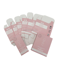 Maßgefertigte Faltschachtel mit Einsteckverschluss Rosa Bedruckte Kartonverpackung für Nagelkunst-Zubehör