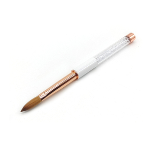 Pinceau à ongles en acrylique 100% Kolinsky Sable avec manche diamant blanc pour ongles en acrylique professionnels - Product Image 3