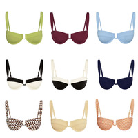 Op maat gemaakte zwemkleding fabrikant Econyl Charm Design Thong String Underwire Bikinis voor vrouwen Braziliaanse badpakken dames badkleding
