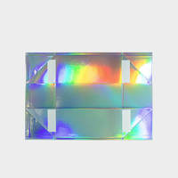 Boîtes rigides de luxe fantaisie holographiques couleur A4 format profond avec fermeture magnétique en carton, matériaux recyclés, gaufrage pour gants et mitaines