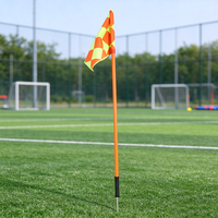 Ensemble de 4 poteaux de drapeau de coin de football en PVC de 1,52 m, niveau professionnel, avec pointe à ressort robuste, durables pour l'entraînement et les matchs de football
