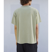 Vente en gros basique uni décontracté col rond poids lourd unisexe coton vêtement colorant pigmenté t-shirts pour hommes