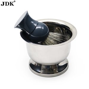 Tasse à raser vintage en acier inoxydable <span class=keywords><strong>de</strong></span> haute qualité pour hommes, bol à mousse à raser humide pratique, marque JDK unique, vente en gros - Product Image 4