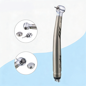 Turbina <span class=keywords><strong>Dental</strong></span> de Alta Velocidad de Acero Inoxidable con LED Autoiluminado y Botón de Presión, Potente Taladro <span class=keywords><strong>Dental</strong></span> - Product Image 1