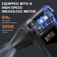 Nouveau Souffleur Électrique Portable Jarvis X3 PRO 2026 Tendance, Ventilateur Jet, Dépoussiéreur d'Air pour Voiture, Ventilateur Turbo Multifonction pour Nettoyage Automobile, Noir