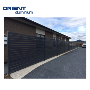 Clôture de confidentialité en aluminium pour jardin Clôture de sécurité en aluminium Clôture plate noire en aluminium Clôture de <span class=keywords><strong>vue</strong></span> transparente - Product Image 1