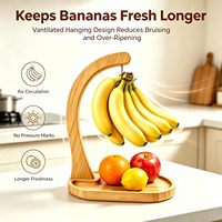 Bamboe bananenhouder met fruitplateau