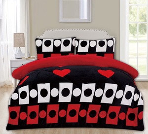 Nhà Máy Bán Nóng Flannel Fluffy Bộ Trải Giường <span class=keywords><strong>Comforter</strong></span> Đặt Borrego Chăn Đặt Mềm Mại Cho Mùa Đông - Product Image 4