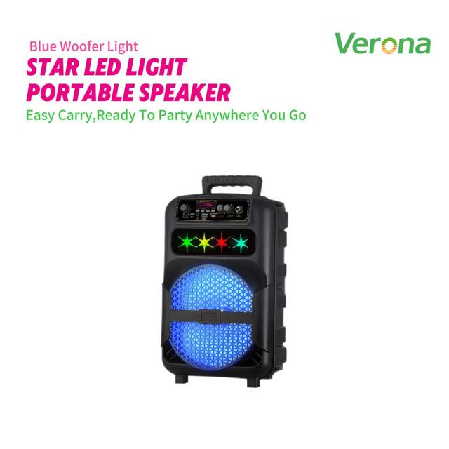 Portable Battery-Powered Karaoke Speaker Built-in Microphone Remote Control Outdoor Party Speaker 5-10W Output Power Featuring