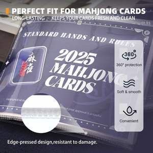 Porte-cartes de score de mahjong en plastique transparent anti-reflet avec logo personnalisé - Product Image 2