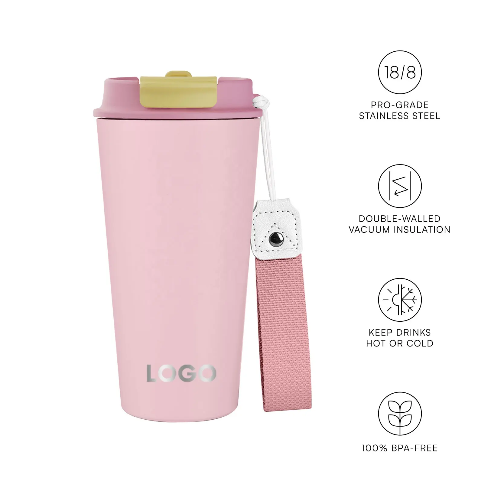 Wholesale 16oz bpa free double wall vacuum insulated tumbler with straw tumblers cups wholesale bulk