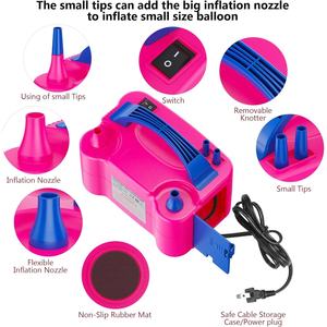เครื่องเป่าลูกโป่งไฟฟ้าแบบพกพาหัวฉีดคู่สำหรับตกแต่งงานปาร์ตี้ - Product Image 3