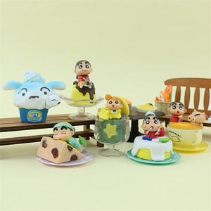 6 unids/set Crayon <span class=keywords><strong>Shin</strong></span> <span class=keywords><strong>Chan</strong></span> 7,5 cm figura postre Shinnosuke Himawa Shiro figurita modelo muñeca PVC Anime figura estatuas para chico - Product Image 1