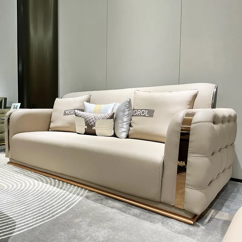 Nhà biệt thự đồ nội thất 1 2 3 chỗ ngồi ánh sáng sang trọng ý SOFA PHÒNG KHÁCH sofa đồ nội thất thiết lập hiện đại Thiết kế kết hợp sofa