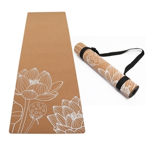 Gimnasio entrenamiento Fitness entrenamiento Tapis de yoga Mat logotipo personalizado orgánico ecológico blanco diseño impreso Natura corcho goma Yoga Mat - Product Image 1