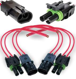 Автомобильный водонепроницаемый комплект с 2 контактами, штепсельная вилка, автомобильный комплект с жгутом проводов 16 GA - Product Image 1