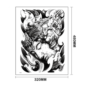 Tatuajes Temporales de Espalda Completa, Adhesivos de Transferencia al Agua, Diseño Genial de Gran Tamaño, Arte Corporal Masculino, Decoración de Espalda Impermeable y Duradera - Product Image 2