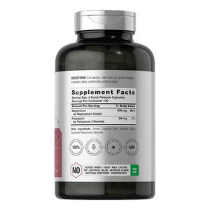 Complément en capsules à haute teneur en magnésium, calcium, zinc, potassium et oligo-éléments, très vendu par les fabricants d'équipement d'origine (OEM) / Suppléments naturels et biologiques - Product Image 5