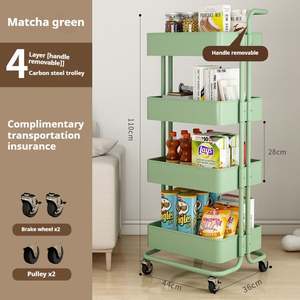 सौंदर्य उपकरण एकत्र करने वाले सैलून ट्रॉली 3-स्तरीय धातु मोबाइल भंडारण अलमारियों के साथ रोलिंग भंडारण ट्रॉली कार्ट्स - Product Image 5