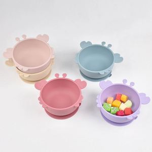 Plato de Silicona de Grado Alimenticio con Forma de Cangrejo para Bebés, Plato de Succión Antideslizante para la Alimentación de Niños Pequeños, Diseño de Dibujos Animados - Product Image 5
