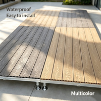 Kits de terrasse préfabriqués en WPC à assemblage rapide sans outils, avec pieds réglables, sol extérieur étanche pour jardin, patio, événements