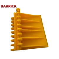 Banda Transportadora de Cadena de Plástico de 800 mm, Placa Plana con Protección, Banda Modular con Deflector Lateral, Banda de Malla para Uso Industrial con Deflector a Juego