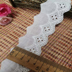 Dentelle en coton brodée ajourée de 5 à 8 cm pour jupes, vêtements pour filles, enfants et femmes, garnitures en dentelle - Product Image 1