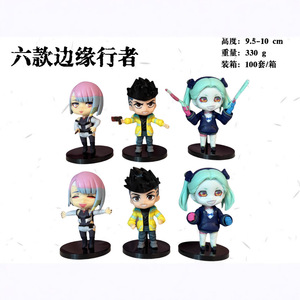 Figurine <span class=keywords><strong>Cyberpunk</strong></span> d'anime, 6 pièces/ensemble, modèle de collection, ornement de chambre, poupées d'anniversaire, cadeaux pour garçon - Product Image 2