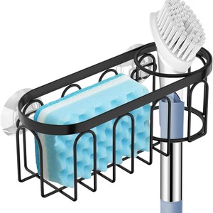 Stainless Steel Sink Rack Wall Mounted Sponge Brush Holder Kitchen Faucet Accessory - Product Image 5